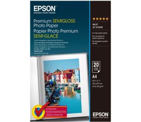 EPSON Premium semi gloss photo paper inkjet 251g/m2 A4 20 sheets 1-pack