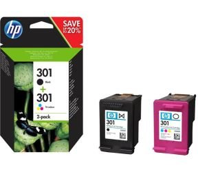 HP 301 Ink Cartridge Combo 2-Pack Standard Capacity (Black and Colour cartridge)