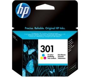 HP 301 original ink cartridge tri-colour standard capacity 3ml 165 pages 1-pack