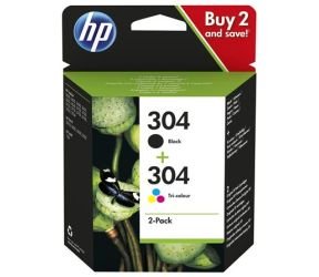 HP 304 2-Pack Black/Tri-color Original Ink Cartridges